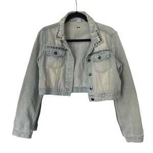 Light Blue Studded Jean Jacket